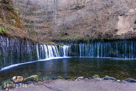 輕井澤 白絲瀑布|白絲瀑布 白雪皚皚白糸の滝，東京近郊旅遊輕井澤景點!